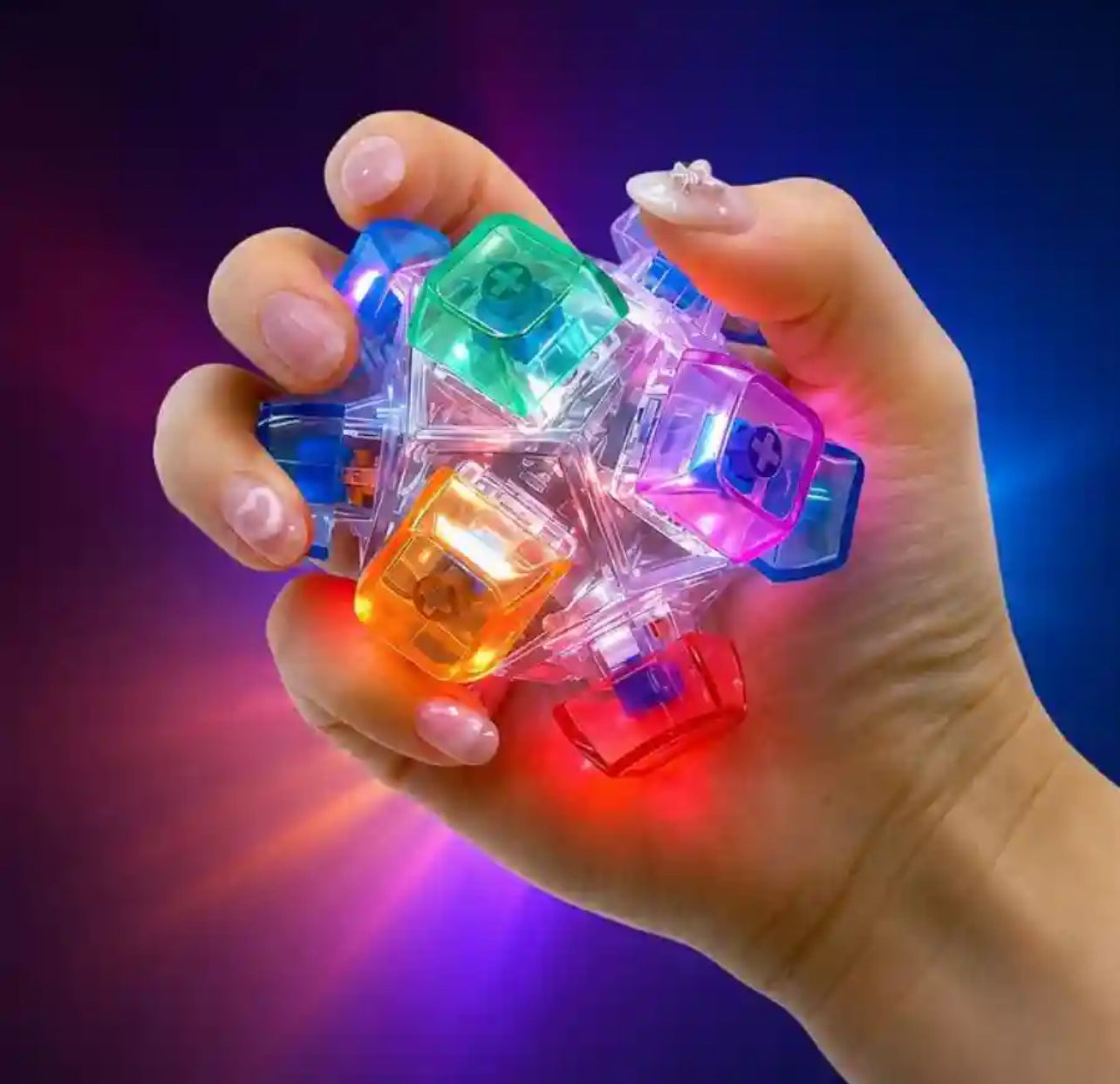 LED Keyboard Fidget Ball – Clicky RGB Desk Toy