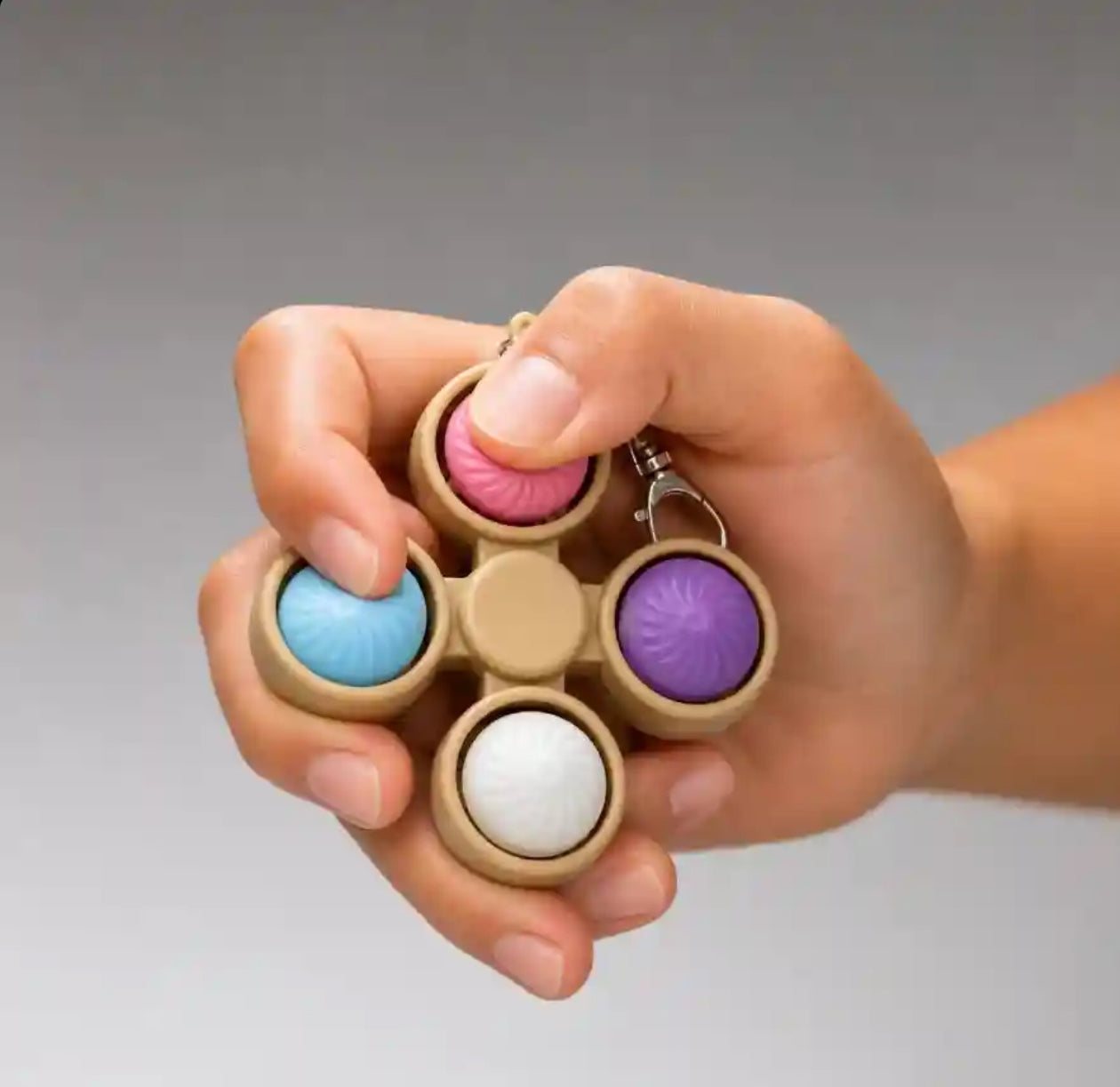 Dumpling Spinner Fidget Toy – Soft Silicone Pop & Spin
