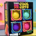 Cool Cats four-piece squishy set