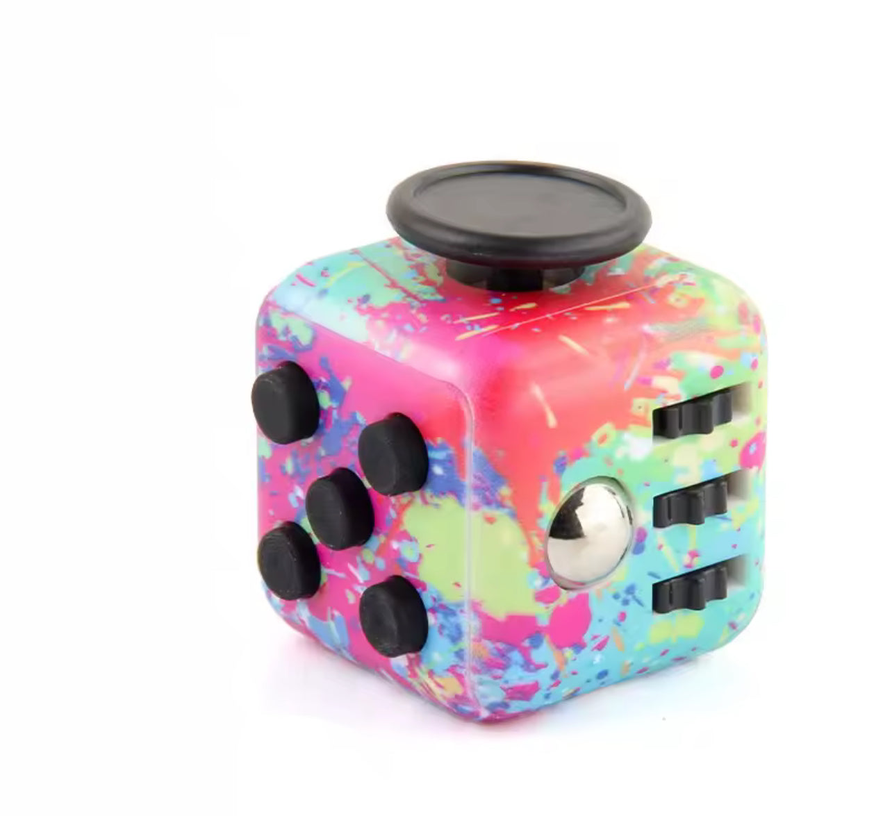 Fidget Cube – 8-Mode Click, Spin & Press Toy