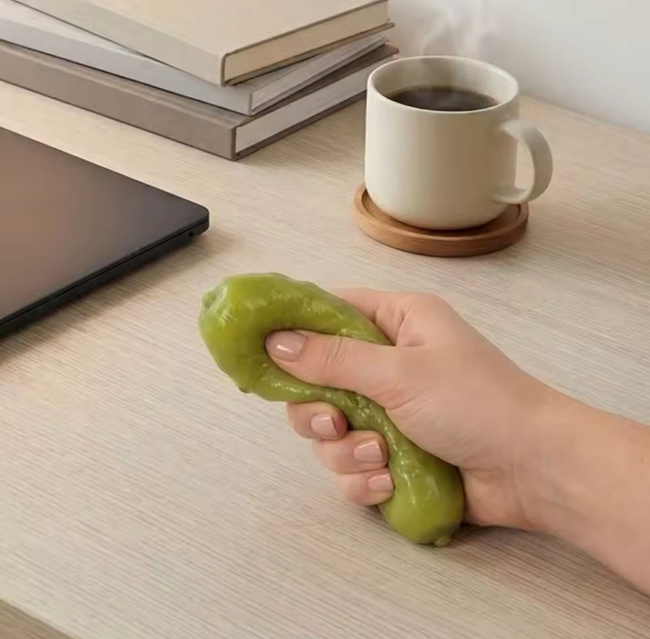 Large Pickle Squishy – 25cm Novelty Squeeze Toy
