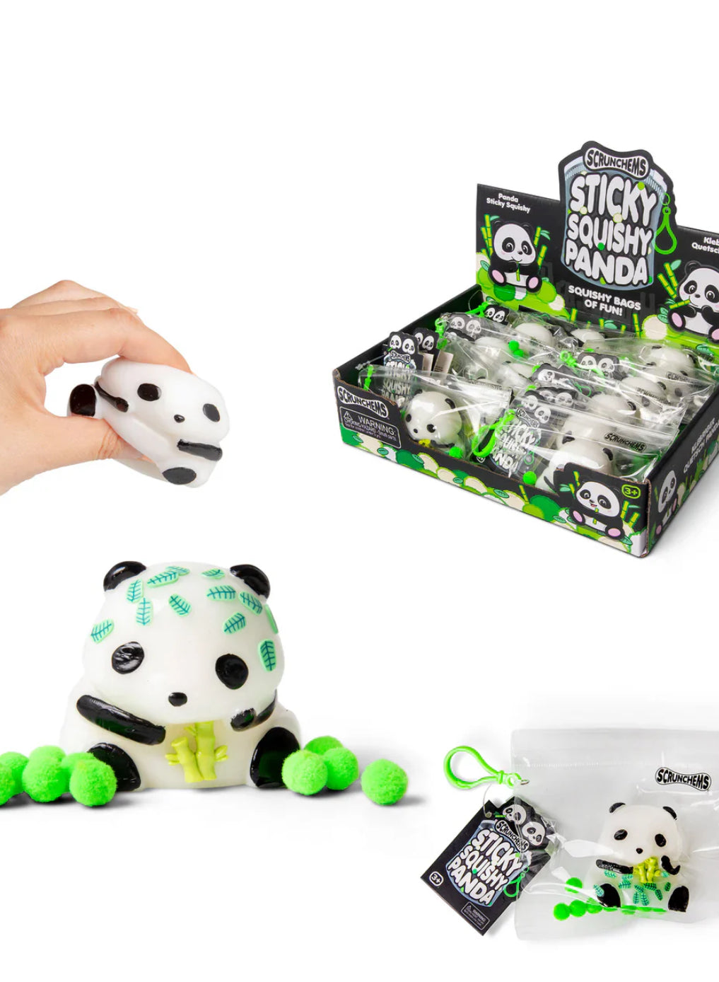 Scrunchems Sticky Squishy Panda fidget toy
