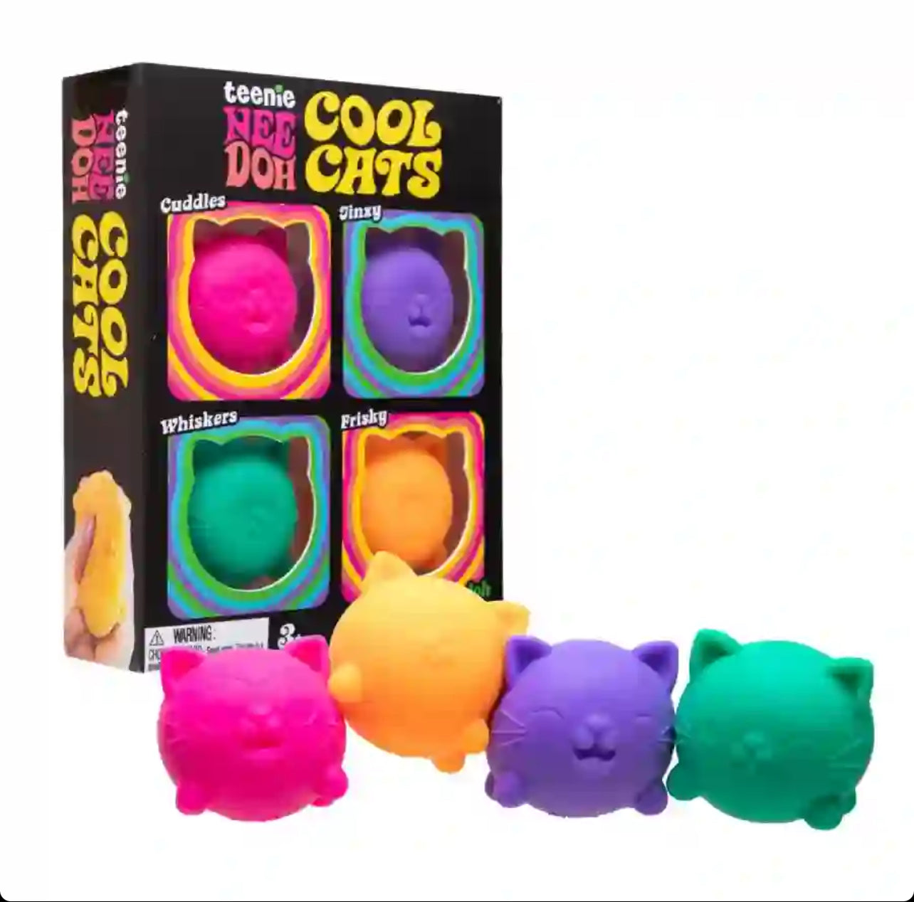 Cool Cats Squishy Set – 4-Piece Squeeze Toy Collection