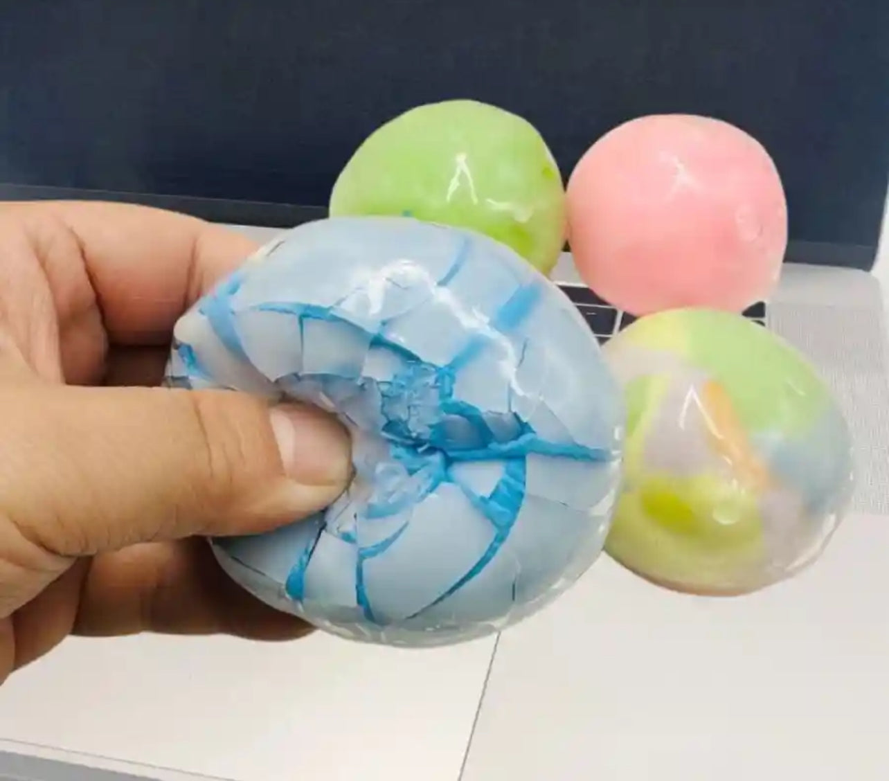 Crispy Ball Squishy – Colourful Squeeze Fidget Toy