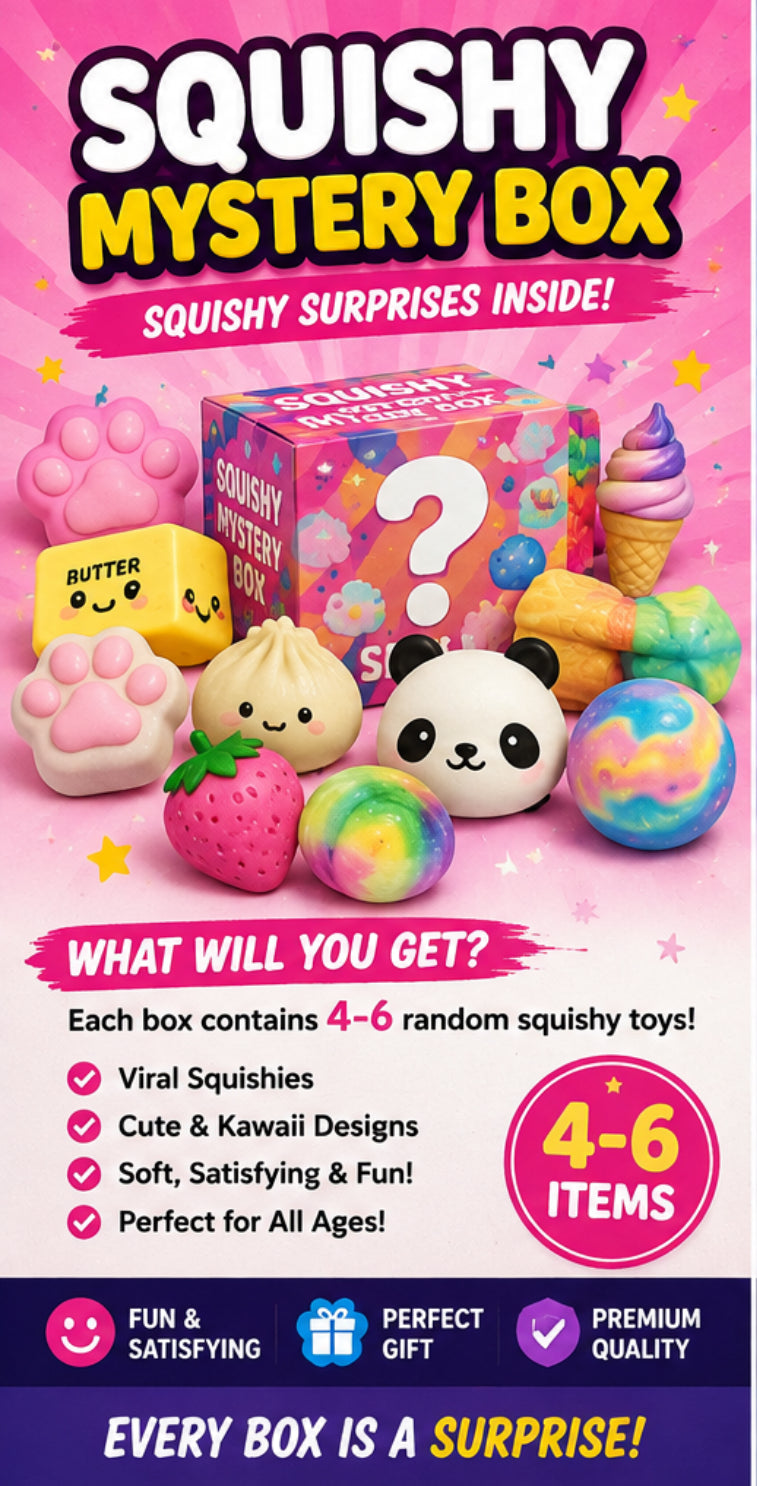 Squishy Mystery Box with 4 to 6 random squishy toys