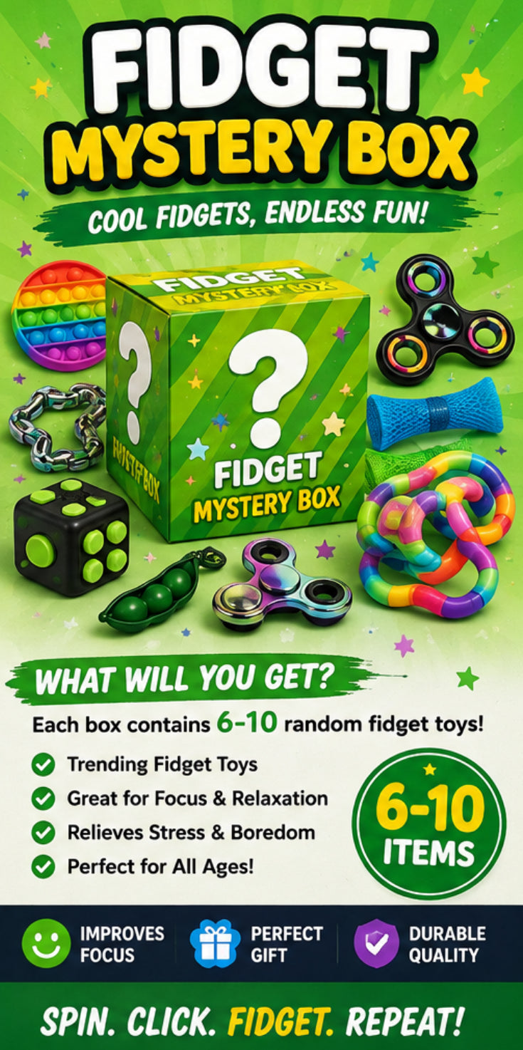 Fidget Mystery Box with 6 to 10 random fidget toys