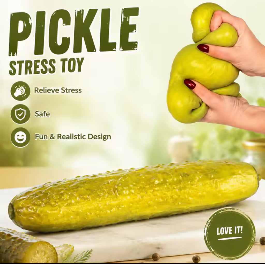 Large Pickle Squishy 25cm novelty squeeze toy
