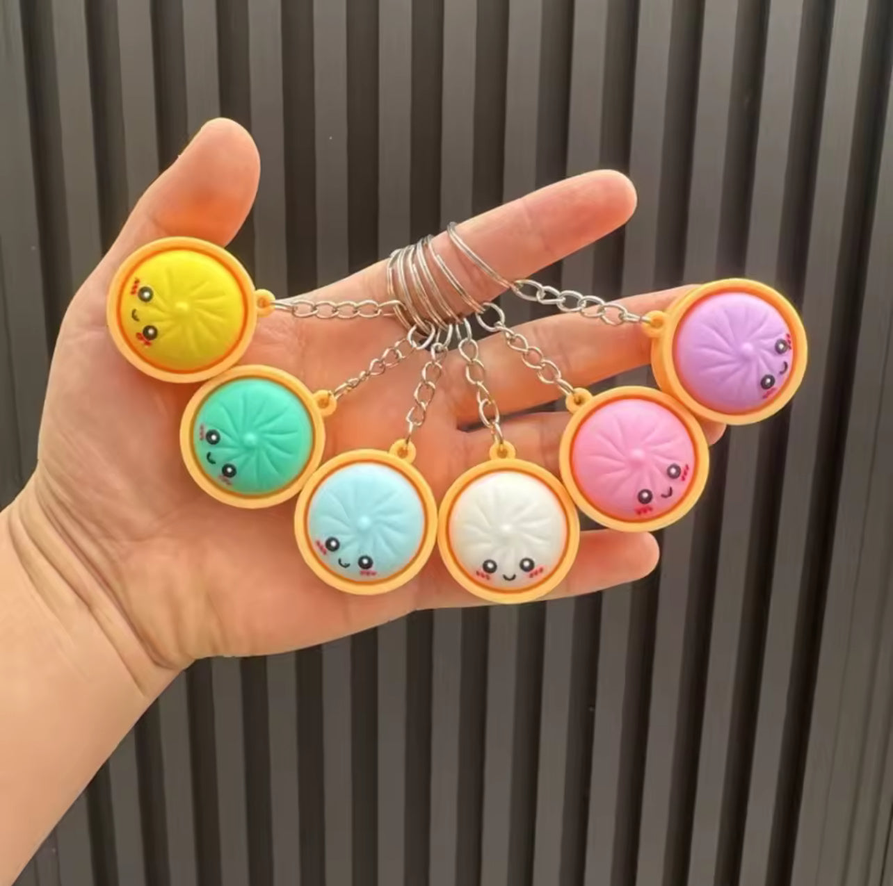 Dumpling Keyring cute random colour bag charm