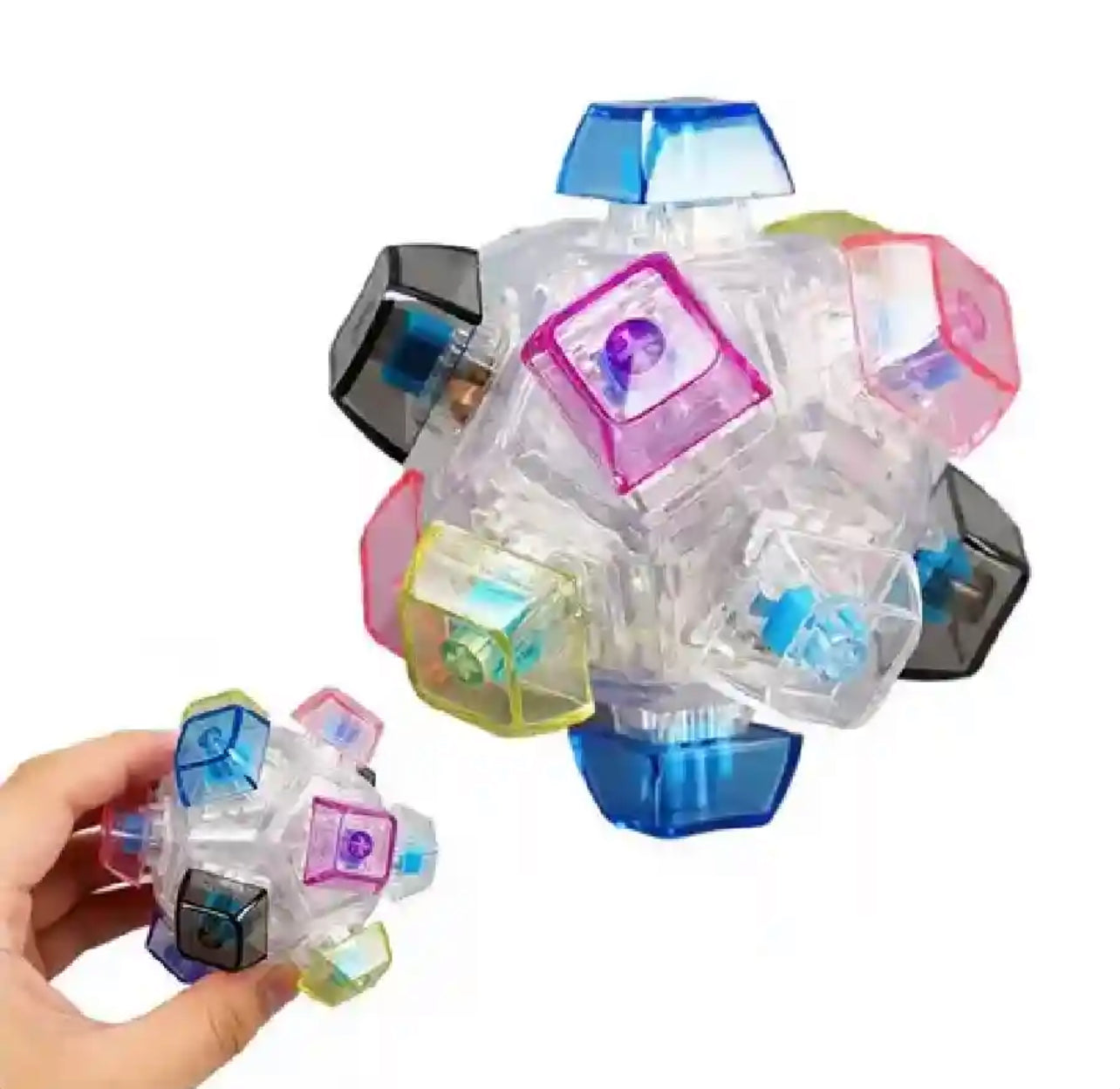 LED Keyboard Fidget Ball clicky RGB desk toy