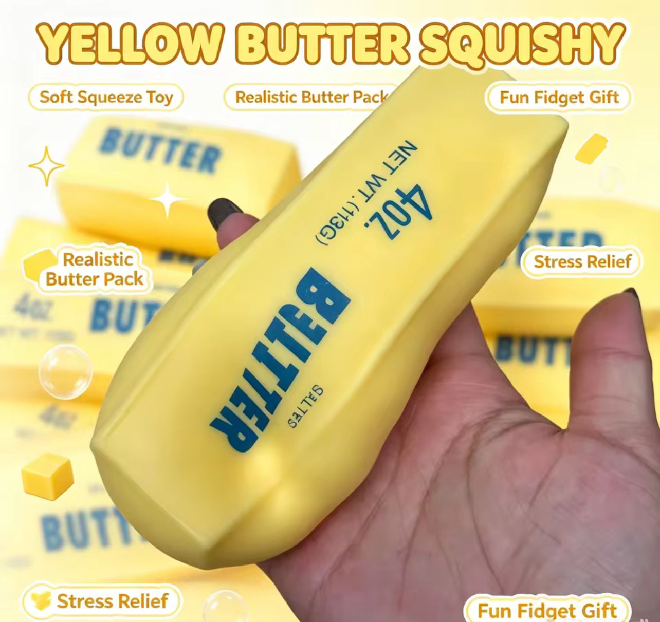 Crunch ASMR Butter Stick sensory squeeze toy
