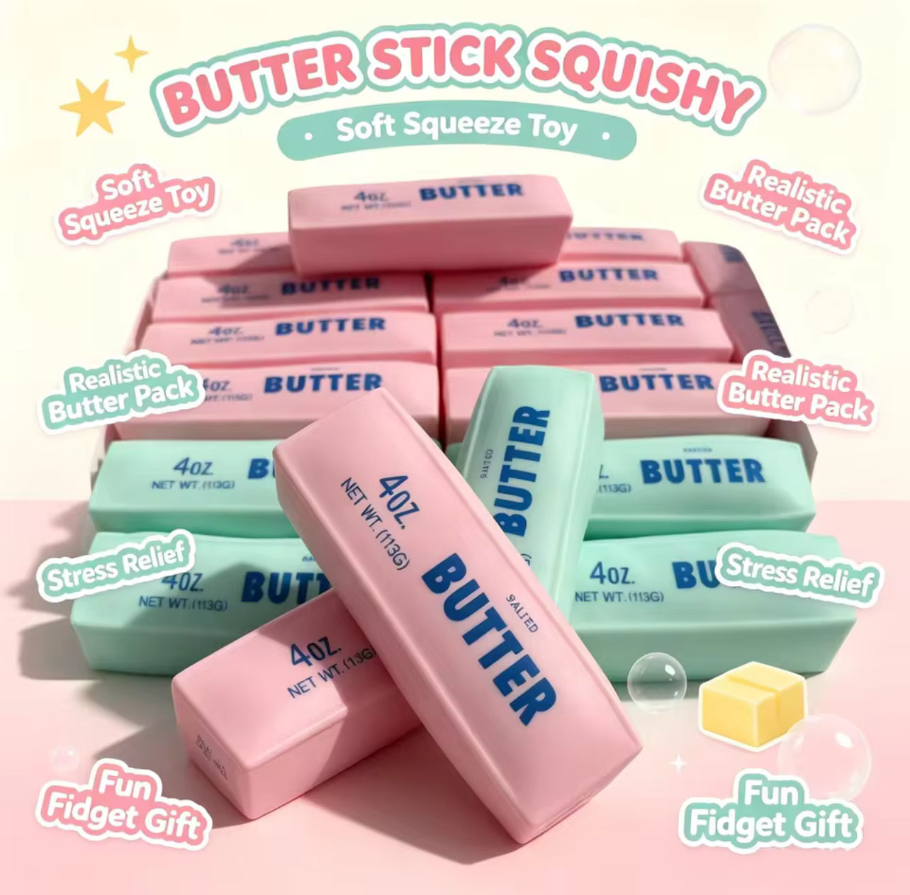 Crunch ASMR Butter Stick – Sensory Squeeze Toy