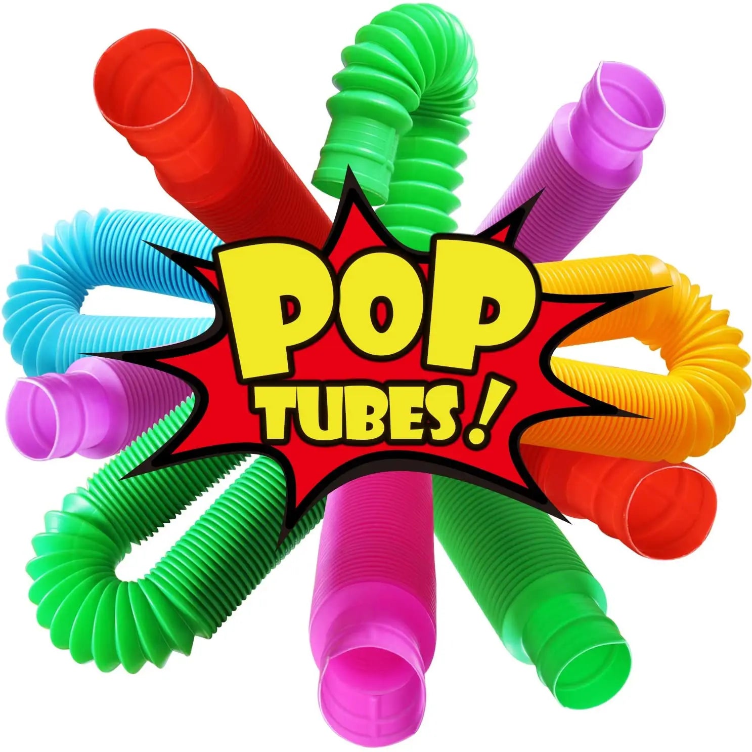 Mini Pop Tubes Sensory Fidget Toy 4 Pack