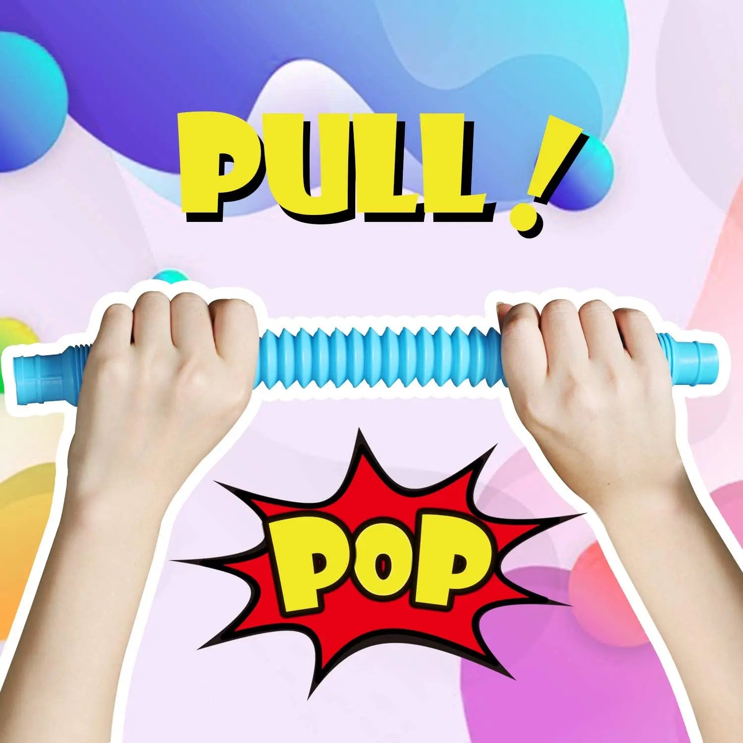 Mini Pop Tubes Sensory Fidget Toy 4 Pack