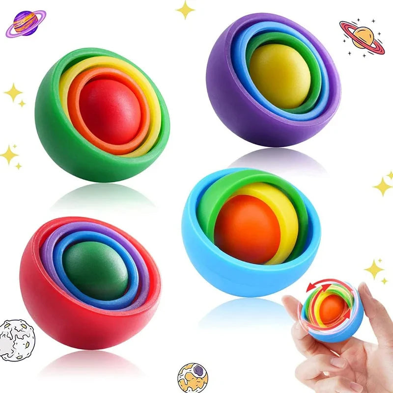 3D rotation ball fidget gyro sensory toy