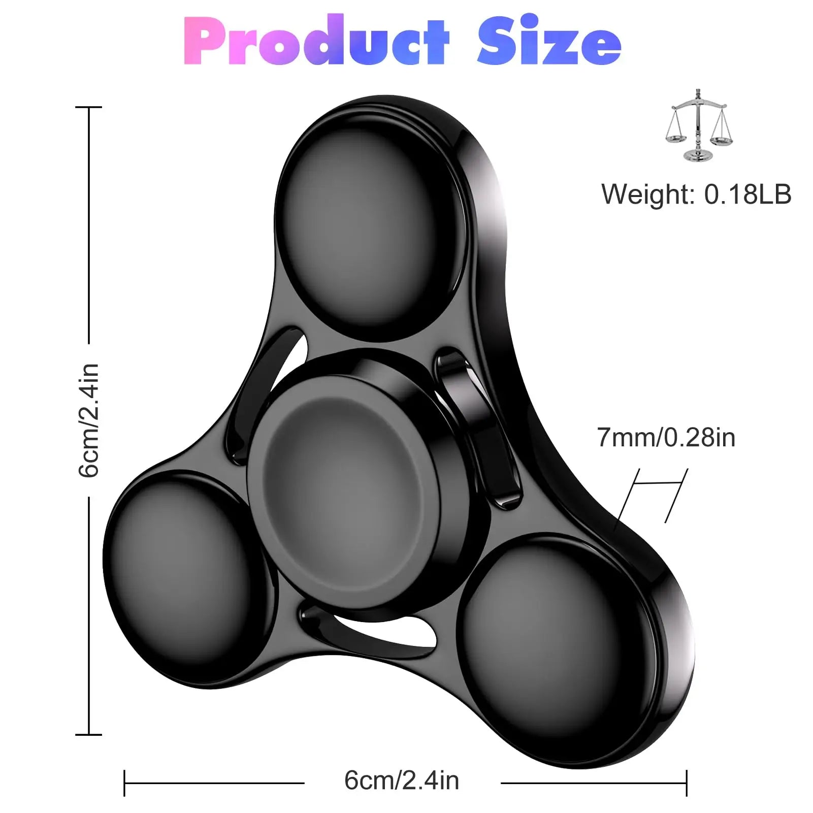 Rainbow Metal UFO Fidget Spinner – Desk & Hand Toy
