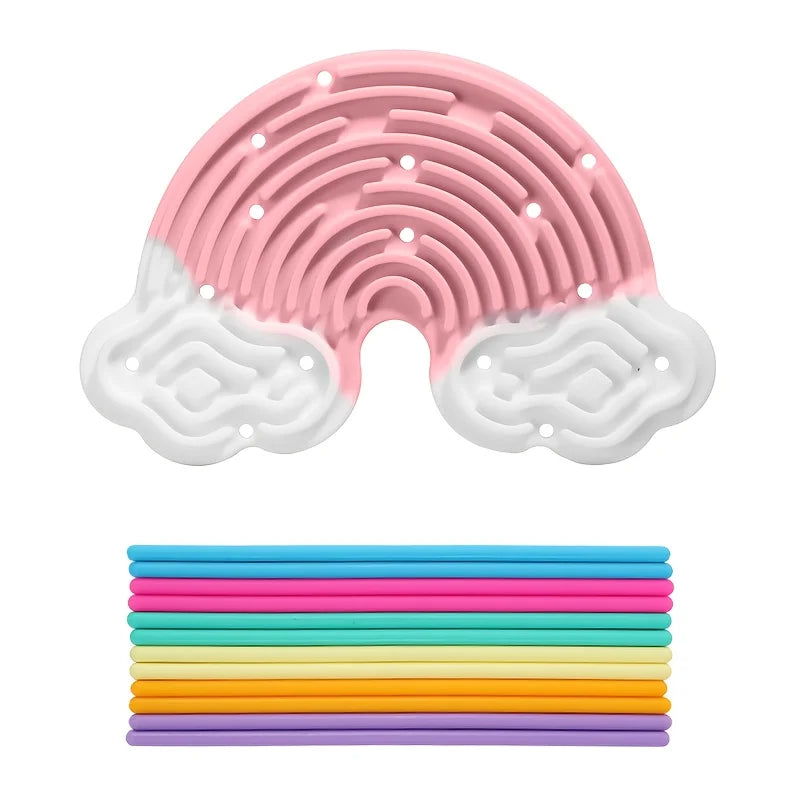 Rainbow Clouds Sensory Fidget Board