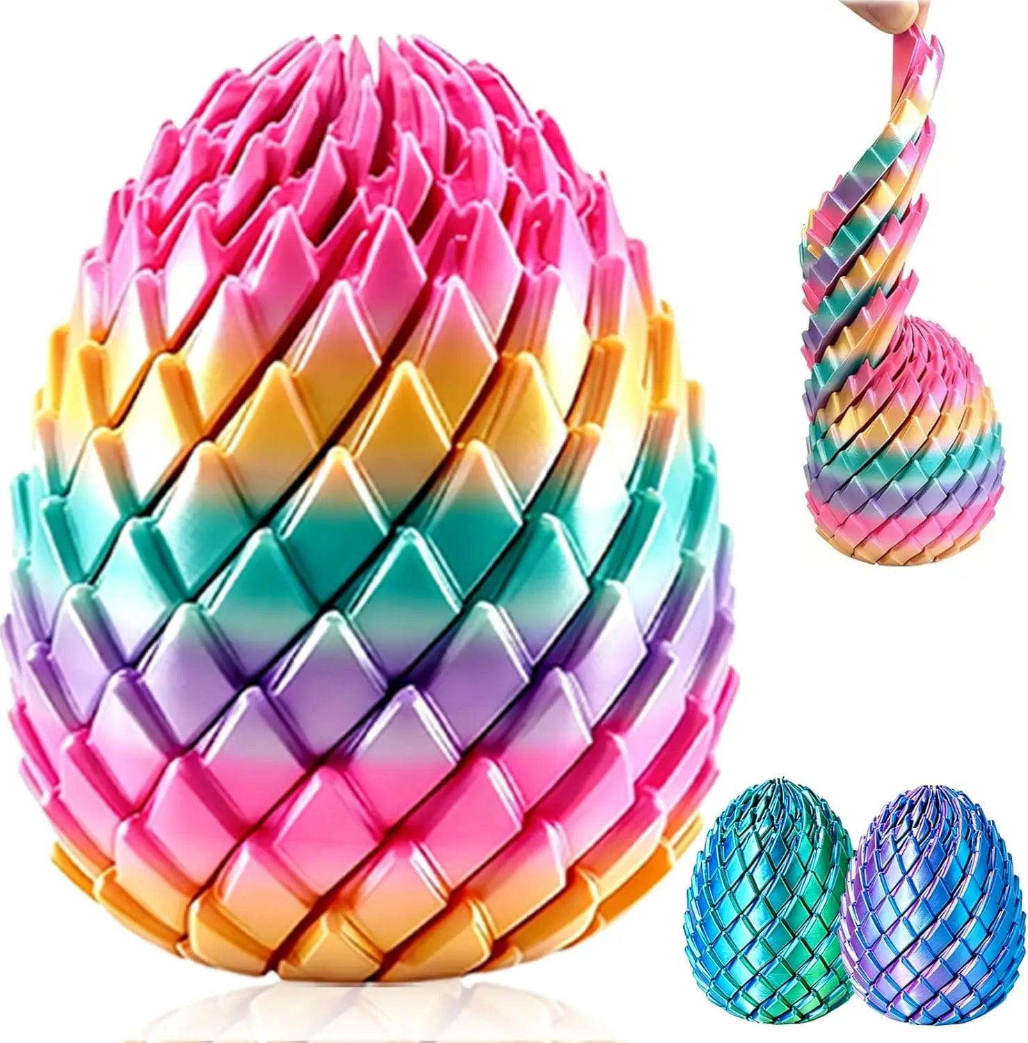 Twisty Fidget Egg – 3D Sensory Desk Toy