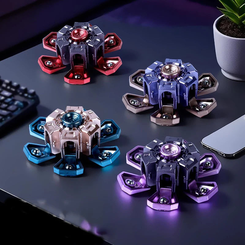 Transformable Mecha Fidget Spinner – Mechanical Desk Toy