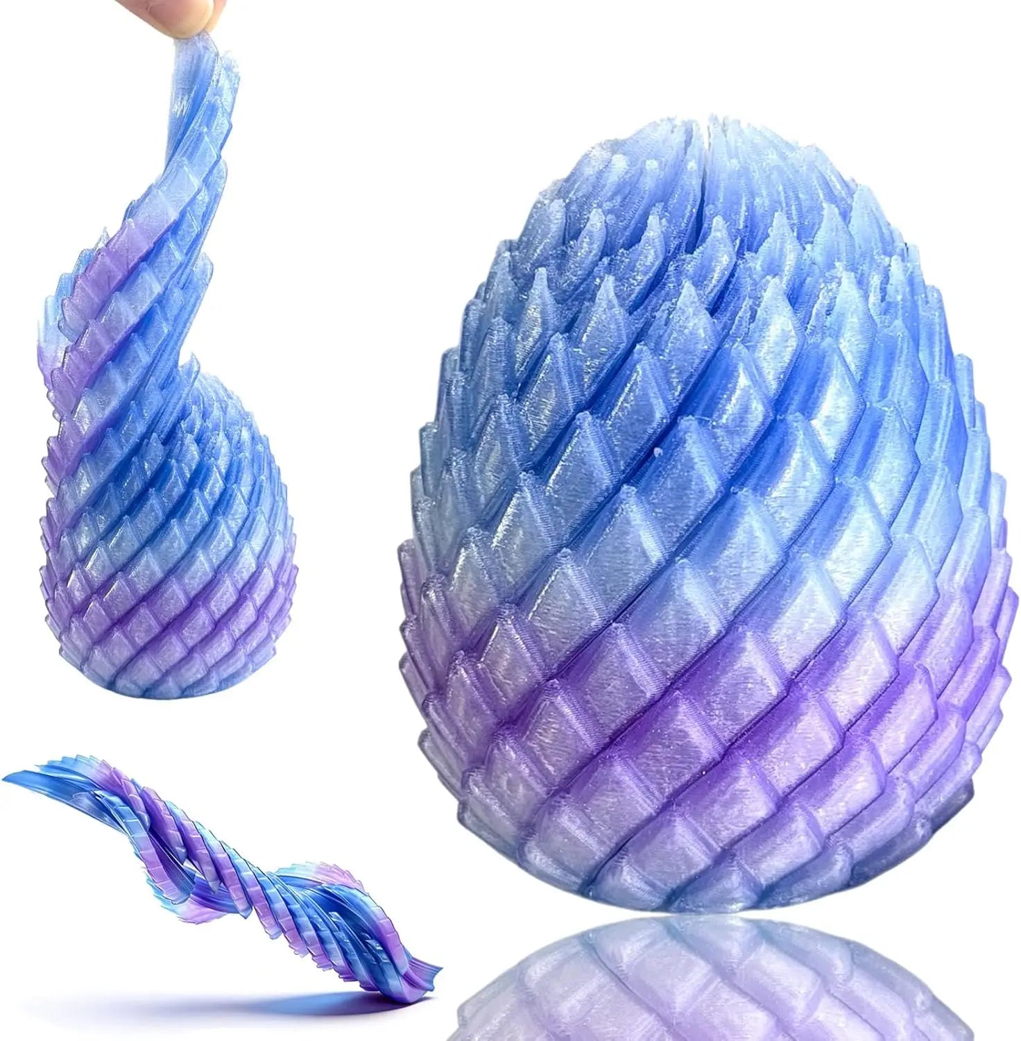 Twisty Fidget Egg – 3D Sensory Desk Toy