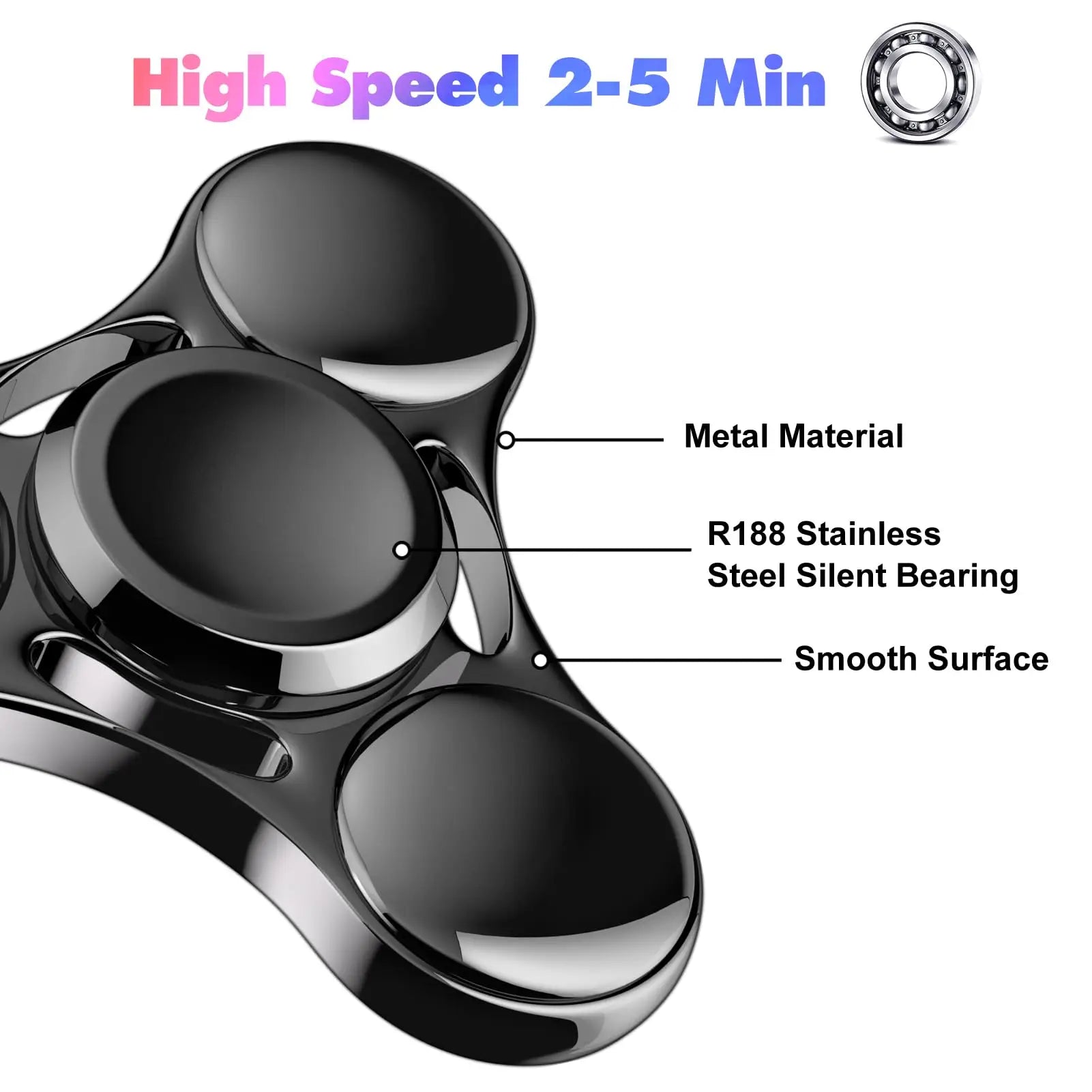 Rainbow Metal UFO Fidget Spinner – Desk & Hand Toy