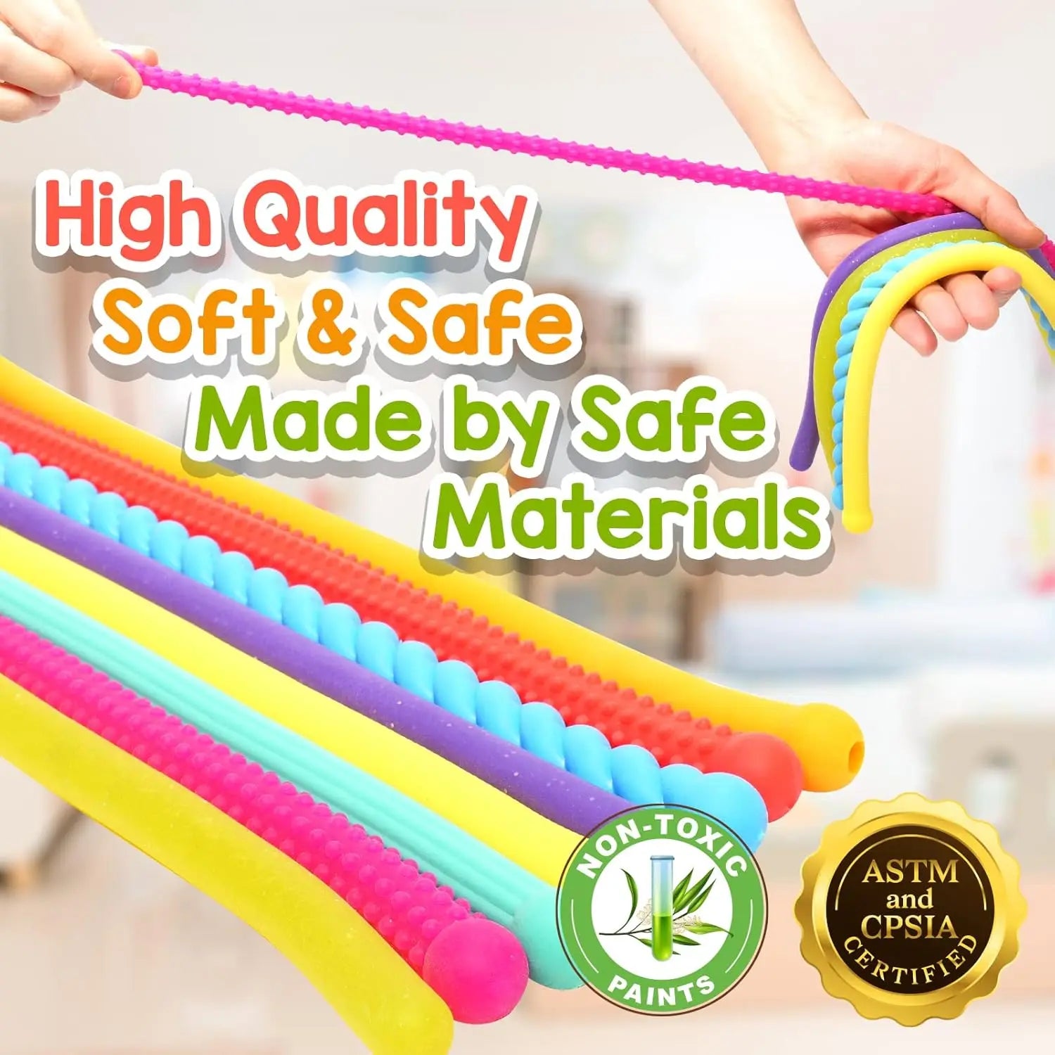 Textured Stretchy Sensory Fidget Toys 6 Pack