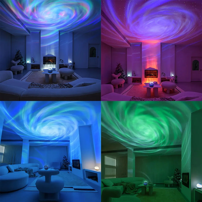 LED star projector aurora night light