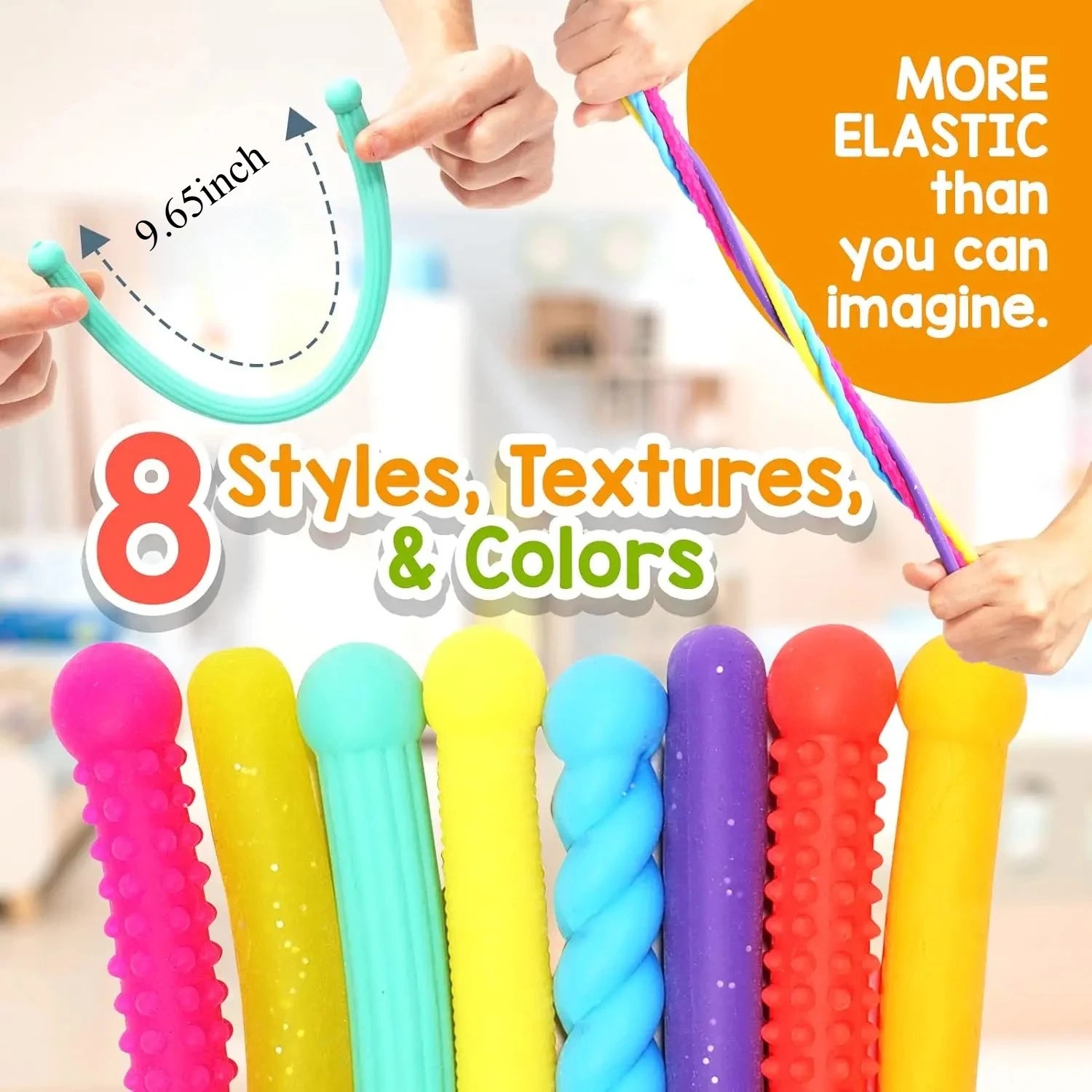 Textured Stretchy Sensory Fidget Toys 6 Pack