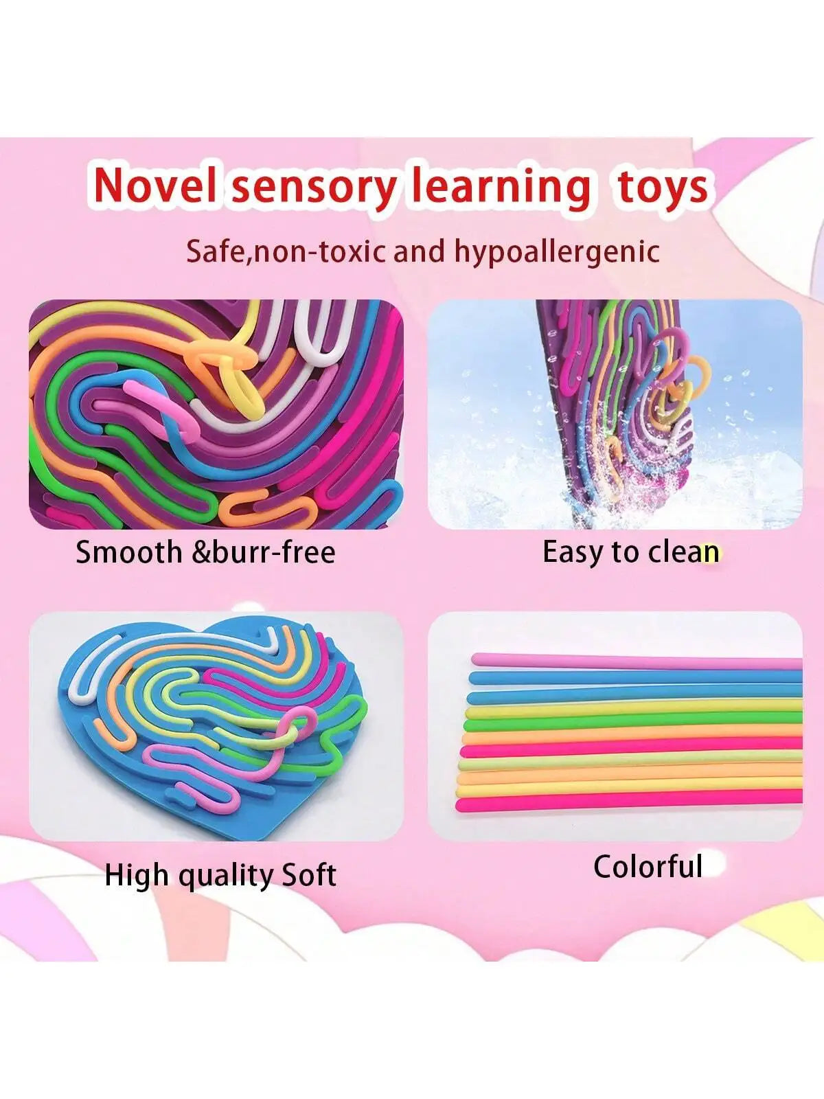 Sensory Activity Busy Board Double-Sided Fidget Toy