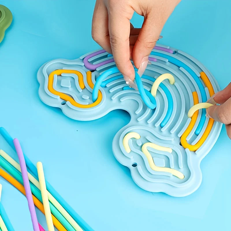 Rainbow Clouds Sensory Fidget Board