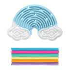 Rainbow Clouds Sensory Fidget Board