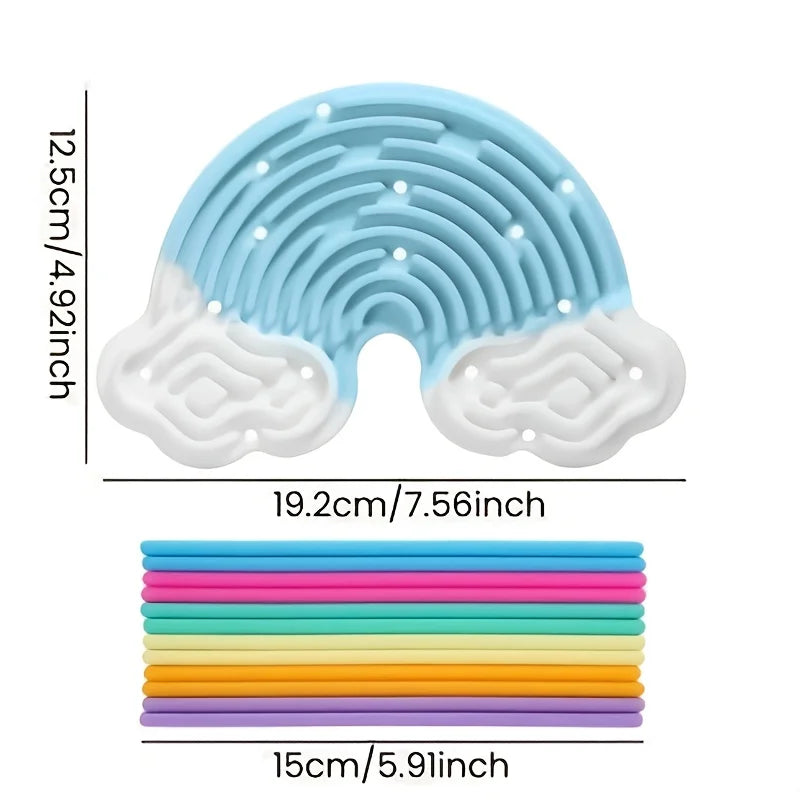 Rainbow Clouds Sensory Fidget Board