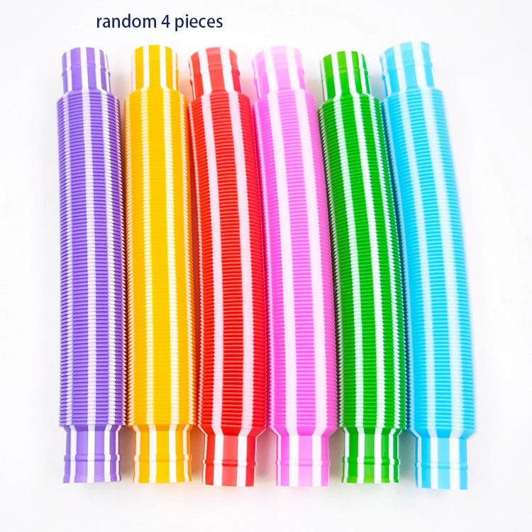Mini Pop Tubes Sensory Fidget Toy 4 Pack