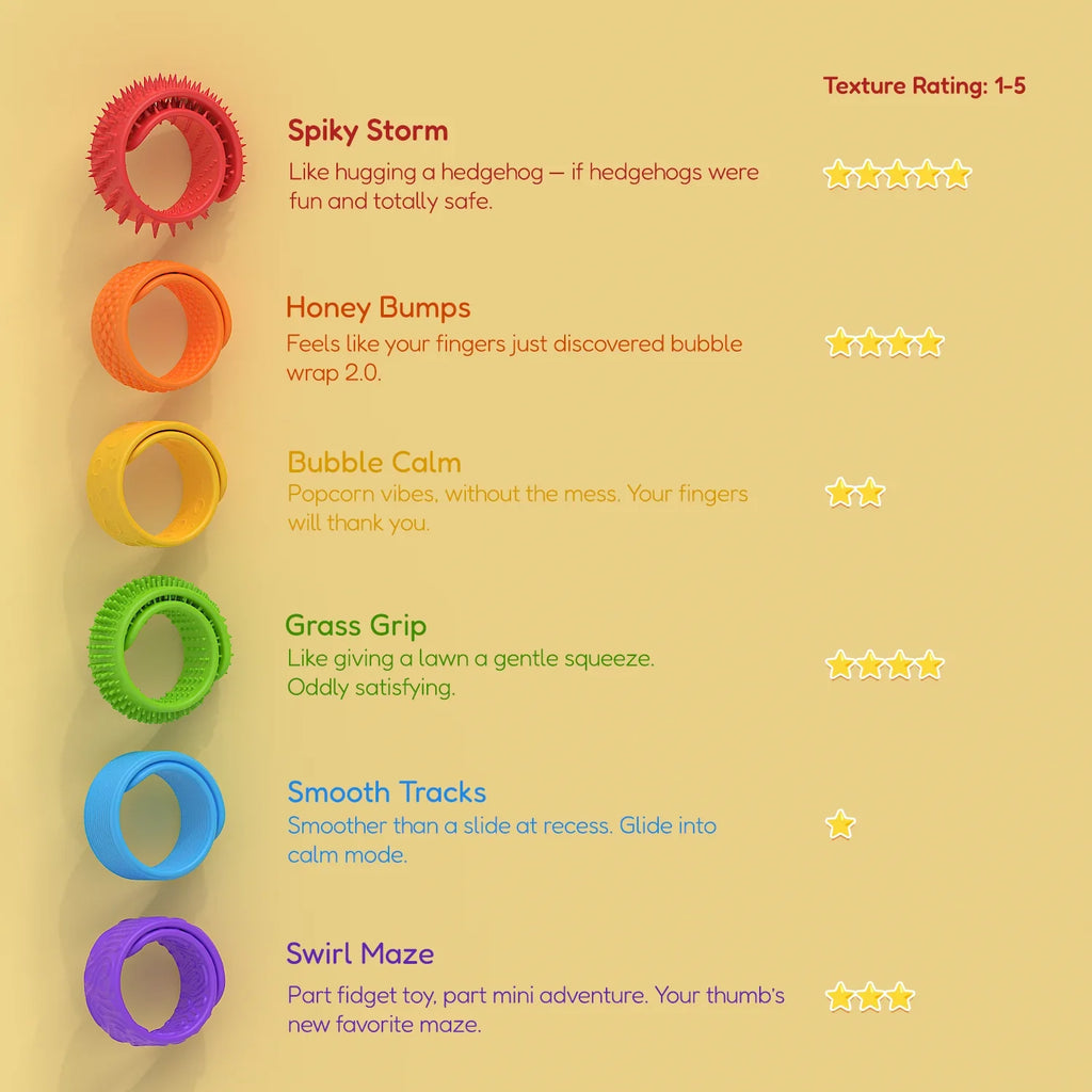 Textured Silicone Sensory Slap Bracelet – Fidget Toy & Stress Relief