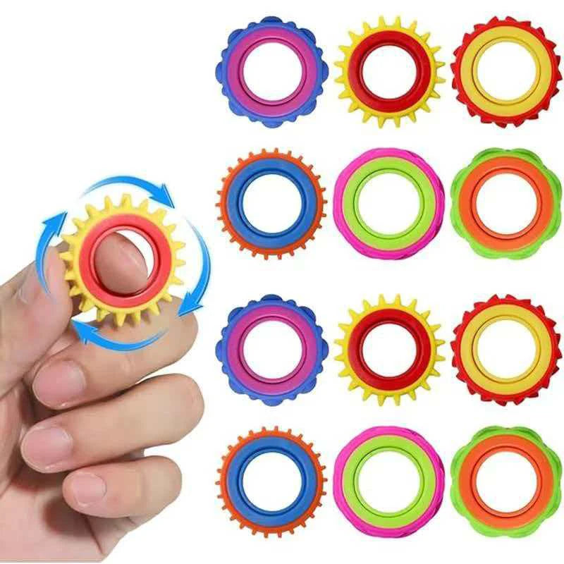 6 Pack Rotating Fidget Rings