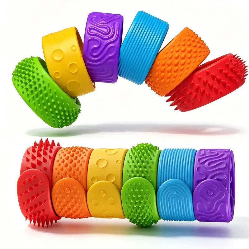 6 Pack Textured Silicone Sensory Fidget Toys