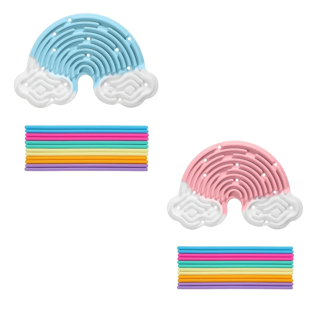 Rainbow Clouds Sensory Fidget Board