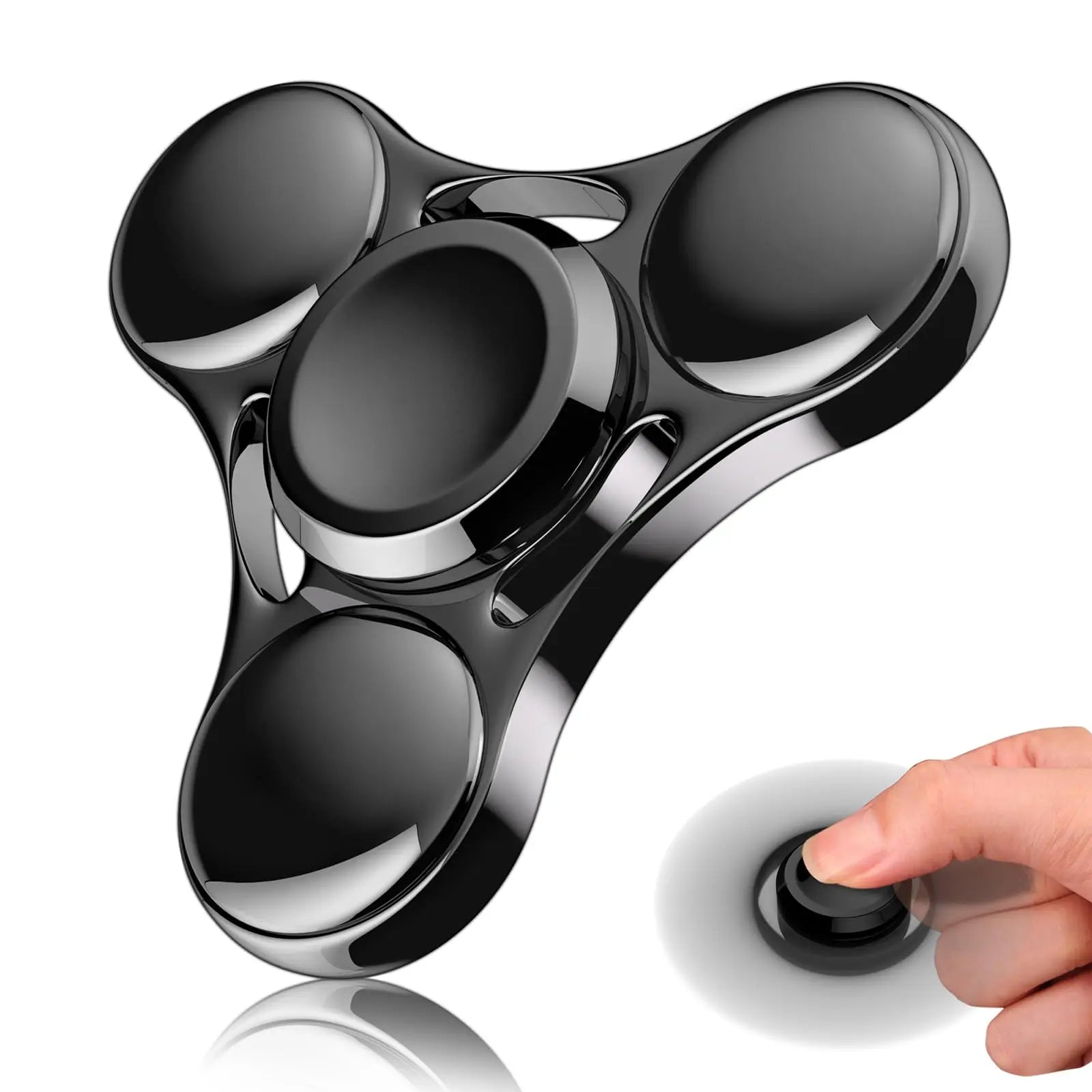 Rainbow metal UFO fidget spinner desk toy