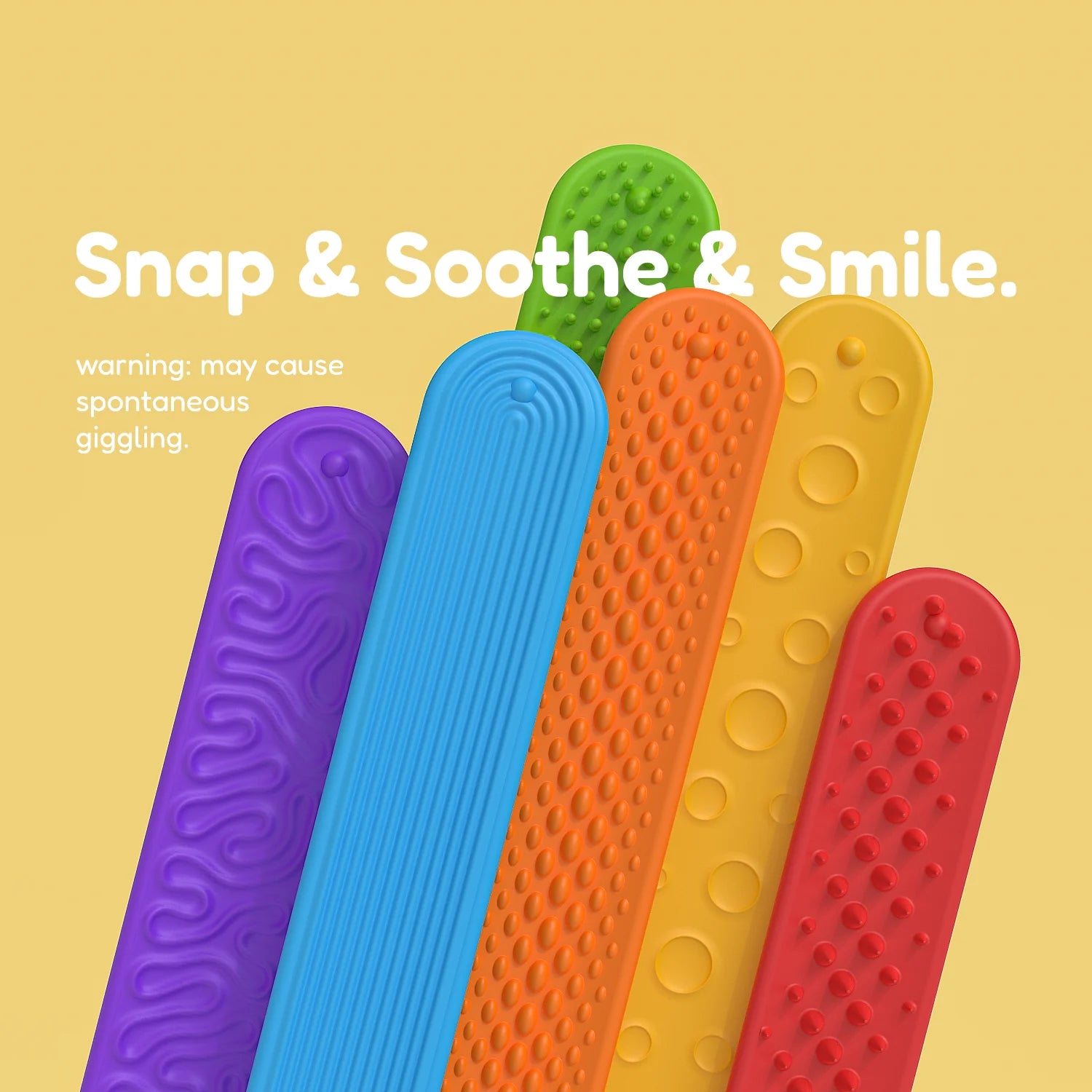 Textured Silicone Sensory Slap Bracelet – Fidget Toy & Stress Relief