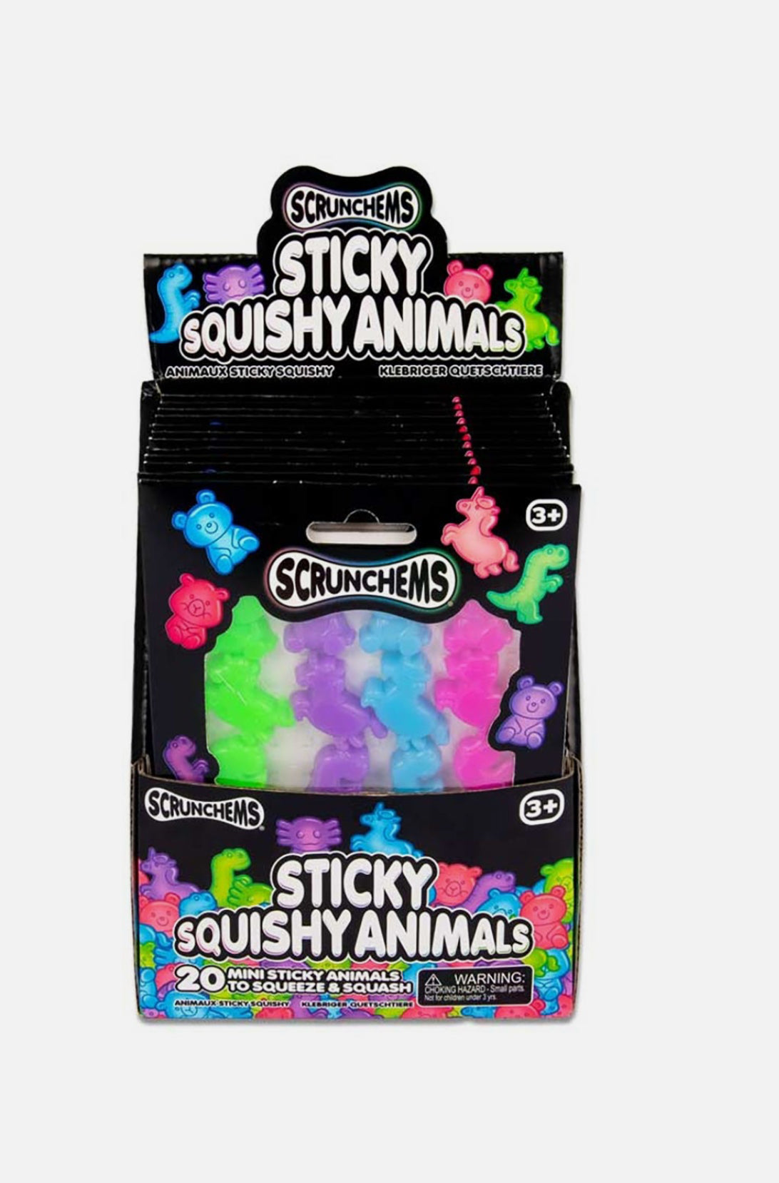 Scrunchems Sticky Squishy Animals 20 Mini Sticky Animals